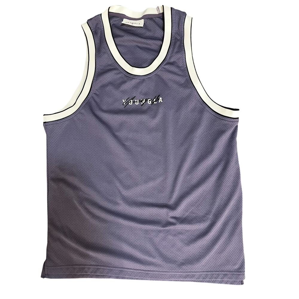 YoungLA Purple and White Short Sleeve Tee